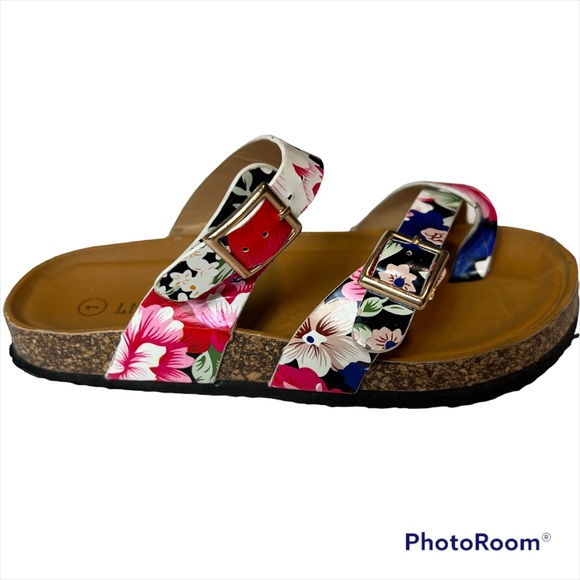 Little ones Floral Girls Sandals Size 1 - Picture 3 of 7